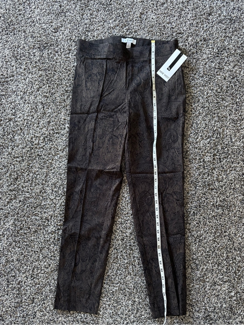 Nine West Black Paisley Men's Dress Pants